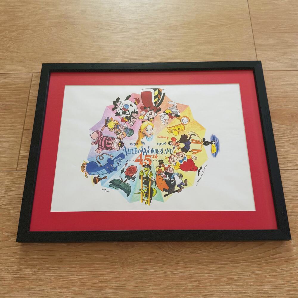 1996 Disney Alice in Wonderland 45th Anniversary Bryan L Mon Signed LE 63/100